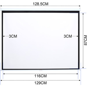 Manual Projector Screen Matt Pull Down Projection by Livingandhome