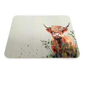 Set of 6 Highland Cow Placemats - Natural by Impress