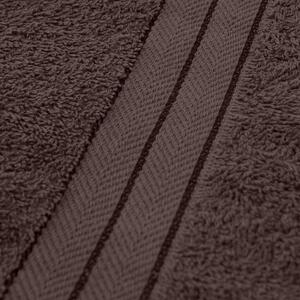 Pack of Cotton Hand Towels - Chocolate / 10 by Brentfords