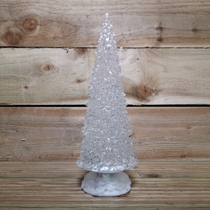 30cm Dual Power LED Water Spinner Christmas Tree With Warm White LEDs - White water spinner by Samuel Alexander