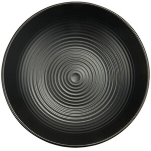 Nera Ribbed Serving Bowl - Black / 24cm