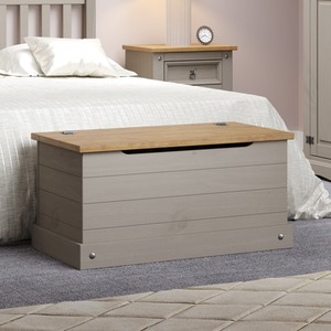 Corona Storage Trunk - Grey washed wax by Core Products