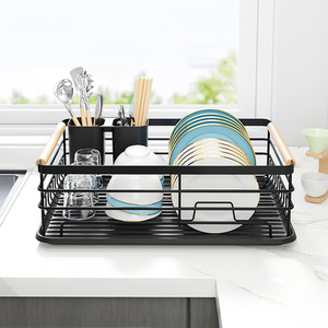 Iron Dish Drainer Drip Tray - Black by Livingandhome