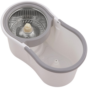 Livingandhome Self-Wringing Mop with Cleaning Bucket - Grey & White by Livingandhome