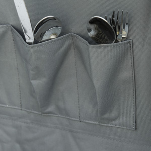 Outsunny Travel Camping Outdoor Kitchen Cupboard - Grey / 60cm by Outsunny