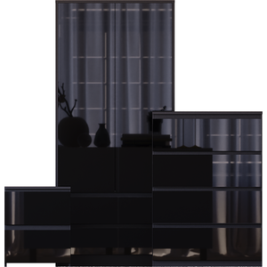 Vida Designs Glinton 3 Piece FSC Certified Bedroom Set - Black by Vida Designs