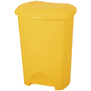 General Waste Rubbish Yellow 50L Foot Pedal Trash Bin - Yellow by STORM TRADING GROUP