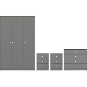 Denver 3 Door Wardrobe Bedroom Set by Seconique