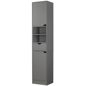 Wooden Tall 2 Door 1 Drawer Shelves Bathroom Cabinet Storage Unit Modern by URBNLIVING