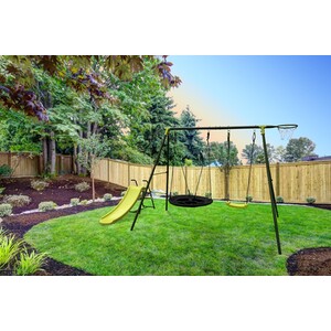 Double Swing with Slide Playset - Green