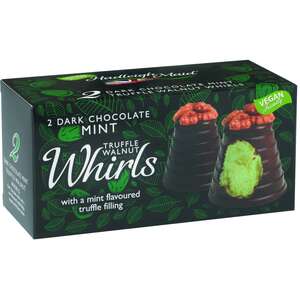 Vegan Friendly Dark Chocolate Mint Truffle Walnut Whirls Twin Pack - Green by Whittlestons Confectionery