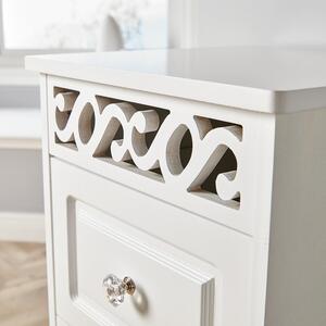 Home Source Whitehaven 4 Drawer Chest Storage Unit - White - White by Home Source