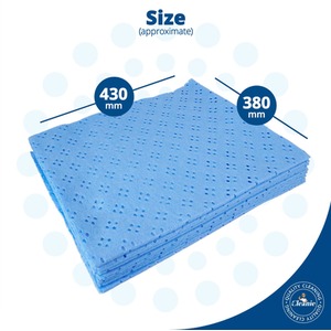 Perforated Super Absorbent Household Cloth in Blue ( 10 pack ) - Blue by Mr Cleanie