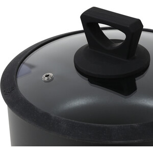 Ayano Soft Touch Non Stick Saucepan with Lid - Black / 20cm by Kitchenmaster