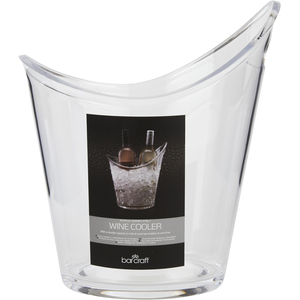 BarCraft Clear Acrylic Drinks Pail Wine Cooler, Labelled - Clear by BarCraft