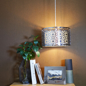 Cut Out Geometric Light Shade - Silver