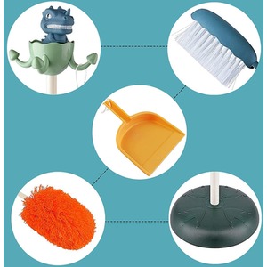 Household Cleaning Pretend Play Toy with Dinosaur Stand - neutral