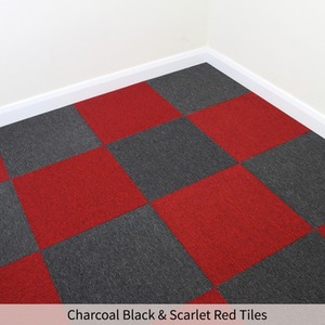 20 x Carpet Tiles 5m2 Charcoal Black - Black by Monstershop