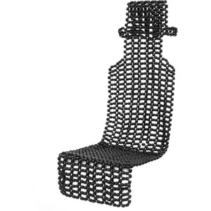 Wooden Beaded Car Seat Covers - Comfortable Seat Cushion - Black by NOVECRAFTO