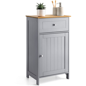 Bathroom 1 Door 1 Drawer Cabinet - Grey by Christow