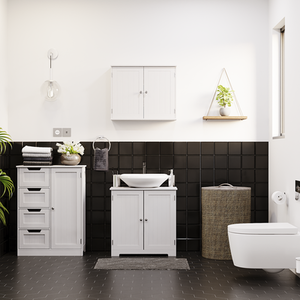 Priano 2 Door Wall Cabinet - White by Vida Designs