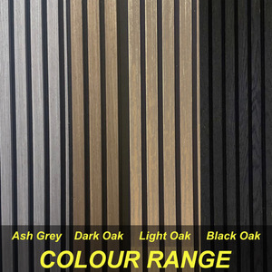 4x Wood Acoustic Slatted Wall Panels - Walnut by Aluxo