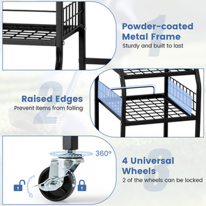 Golf Bag Storage Organizer Golf Bag Stand - Black by Costway