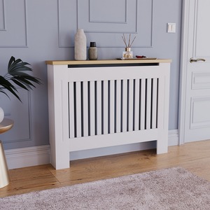 Arlington Radiator Cover - White / 111cm by Vida Designs