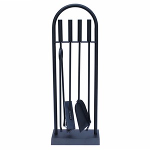 Lambeth Contemporary Fireside Companion Arch Tool Set - Black by JVL