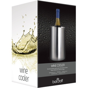 BarCraft Stainless Steel Double Walled Wine Cooler, Gift Boxed - Stainless Steel by BarCraft
