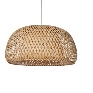 Modern Natural Bamboo Lattice Domed Ceiling Pendant Floor Lamp Light Shade - Natural by ValueLights
