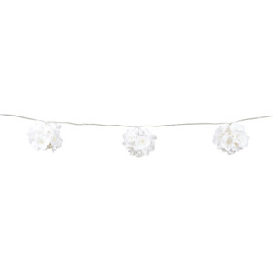 10 Solar Flower Bouquet String Lights - White