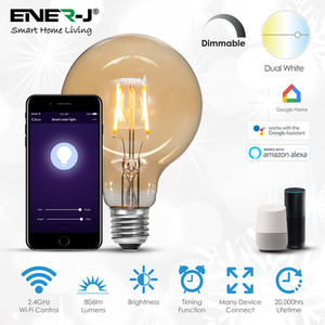 Wi-Fi Ceiling Lights 24W, RGBWWW, Dimmable with Bluetooth Speaker - Neutral by EnerJ Smart