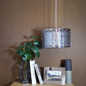 Cut Out Geometric Light Shade - Silver