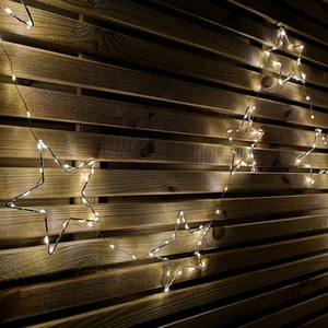 Set of Star Curtain Lights with Warm LEDs Microbrights String Lights - Warm White by Samuel Alexander