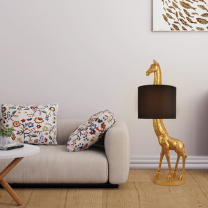 Giraffe Floor Lamp - Black and Gold