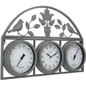 Wyegate Clock Outdoor Weather Station by Garden Gear