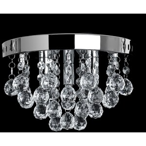 Modern Polished Chrome And Clear Acrylic Droplet Flush Ceiling Light Fitting - Silver by ValueLights