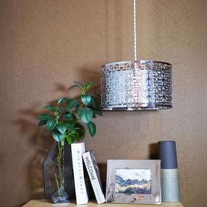 Cut Out Geometric Light Shade - Silver