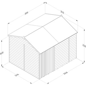 4LIFE Reverse Apex Shed Shed 10x8 - No Installation / With Base / 0 by Forest Garden
