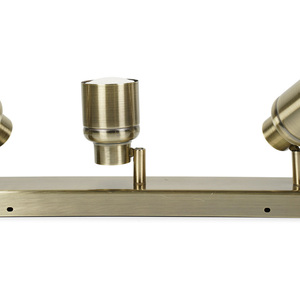 Benton IP44 Bathroom 3 Way Bar Ceiling Spotlight and Warm LED Bulbs - Brass by ValueLights
