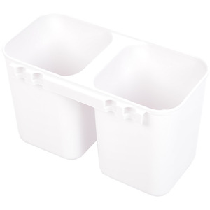 2 Layer Dish Plate Drain Board Rack Kitchen Cutlery Chopsticks Drying Holder - White by Livingandhome