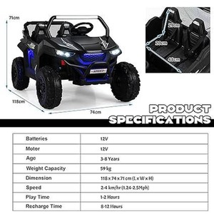 Kids Electric Ride On UTV - Black by Costway