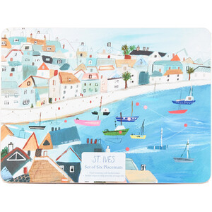 Pack of 6 St Ives Placemats - Blue
