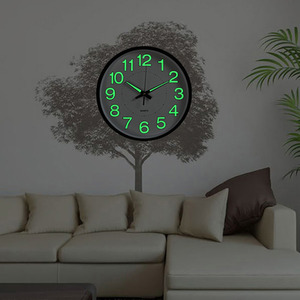 Luminous Wall Clock with Silent Quartz - Light Green by Livingandhome