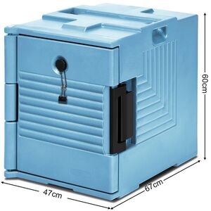 Food Thermal Box Container with Handle - Blue by Costway