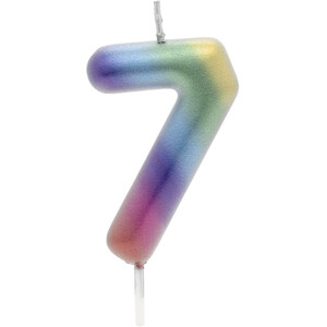 Metallic Rainbow Numbered Candle 0-9 Set by My Party