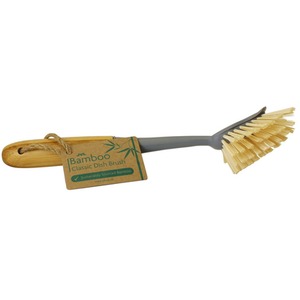 Bamboo Classic Washing Up Dish Brush - Yellow by JVL