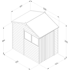 4LIFE Reverse Apex Shed 5x7 - Installation Included / Without Base / 2 by Forest Garden