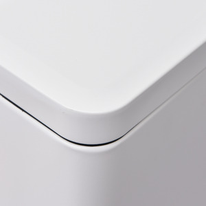 HOMCOM Rectangular Compact Bin Steel Body - White by HOMCOM